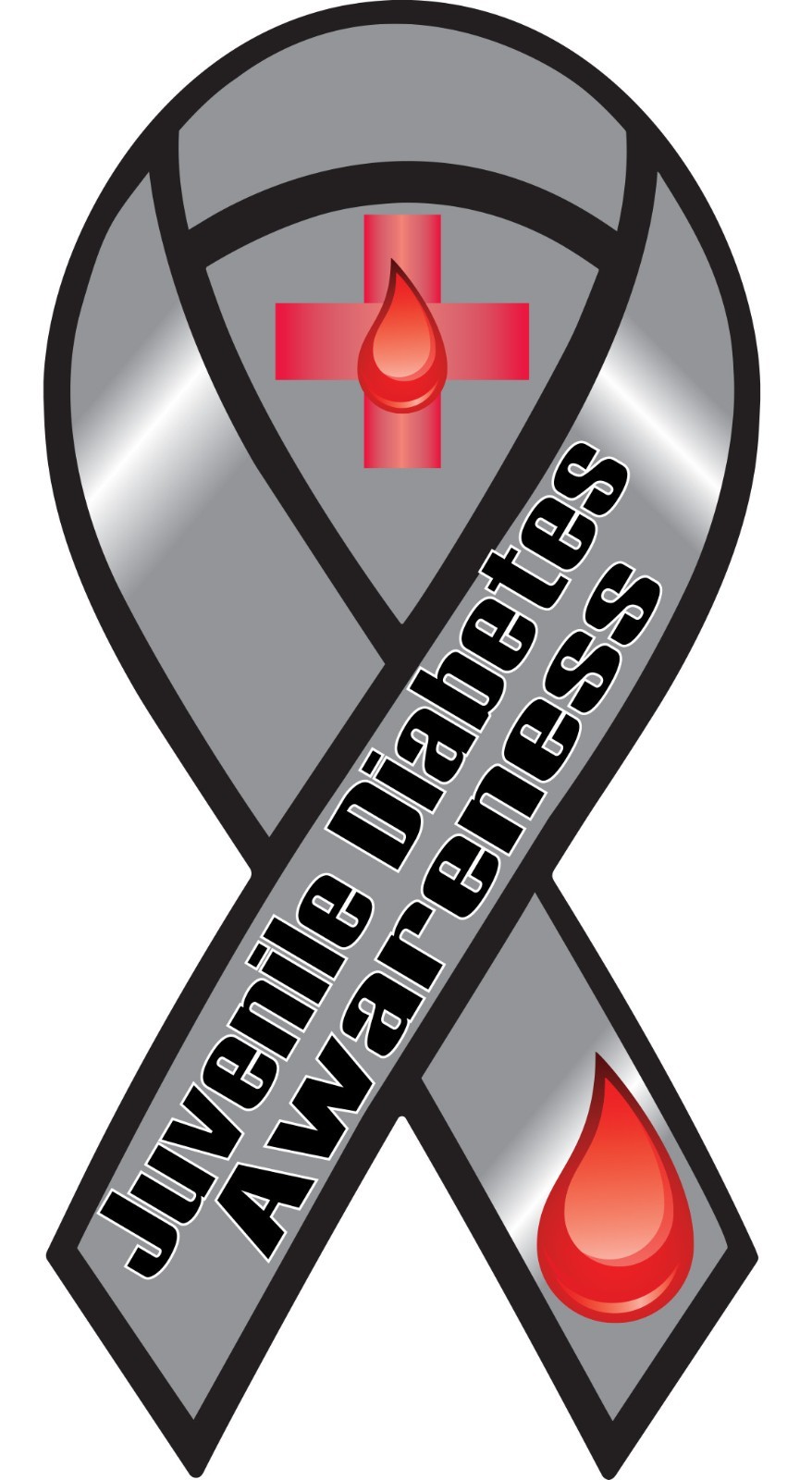 Juvenile Diabetes Awareness Prevention Ribbon Vinyl Decal Sticker Choose Size