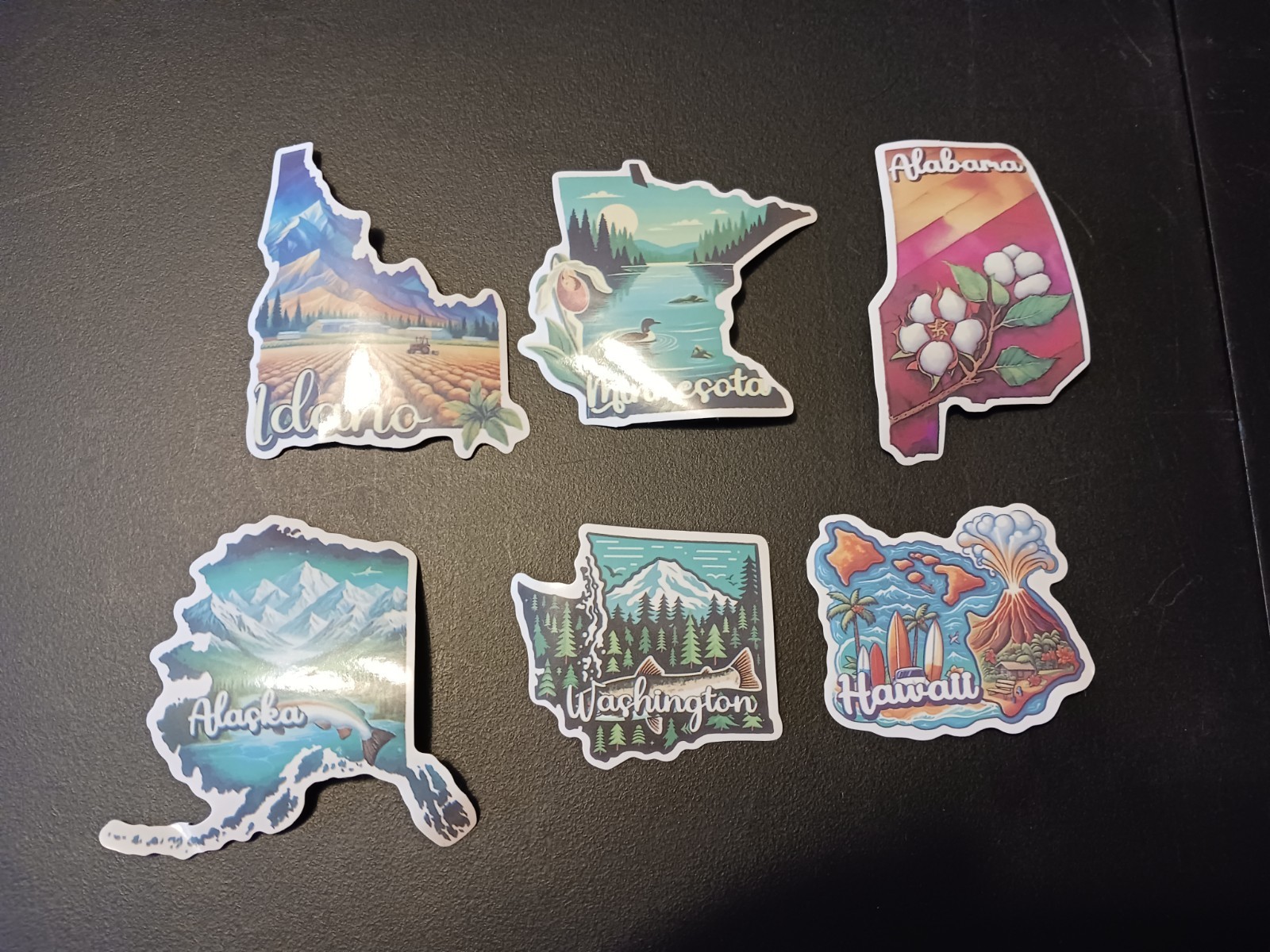 New 50 Vinyl U.S. States Stickers