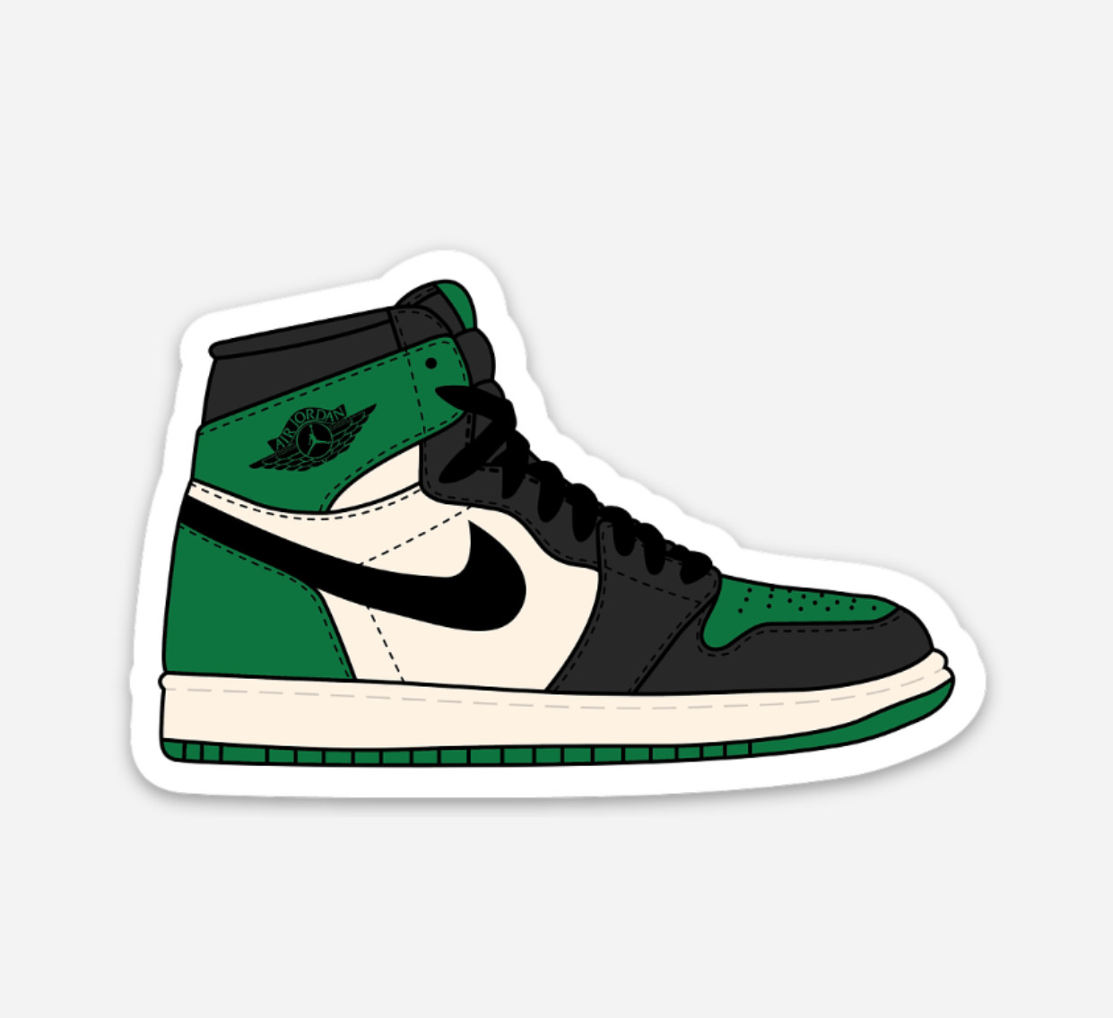3" Jordan 1 Sticker Sneakers Nike Decal Matte Finish Chicago Bred Mocha Royal