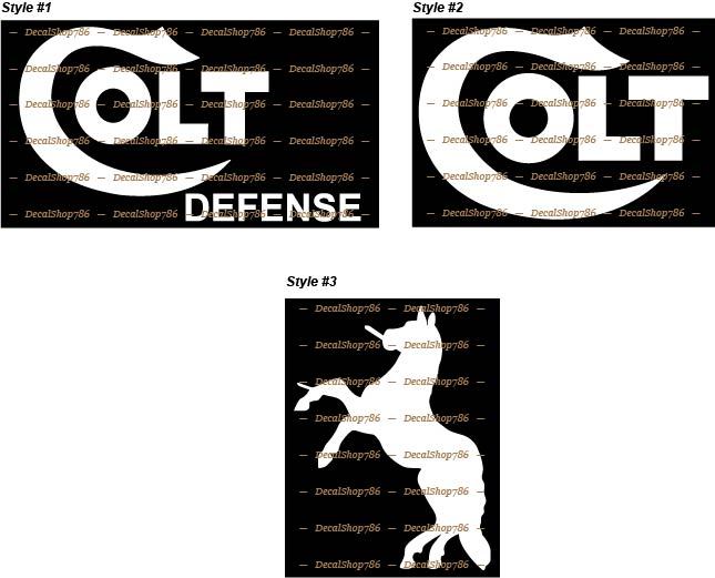 Colt Firearms – Outdoor Sports – Hunting – Vinyl Die-Cut Peel N' Stick Decals