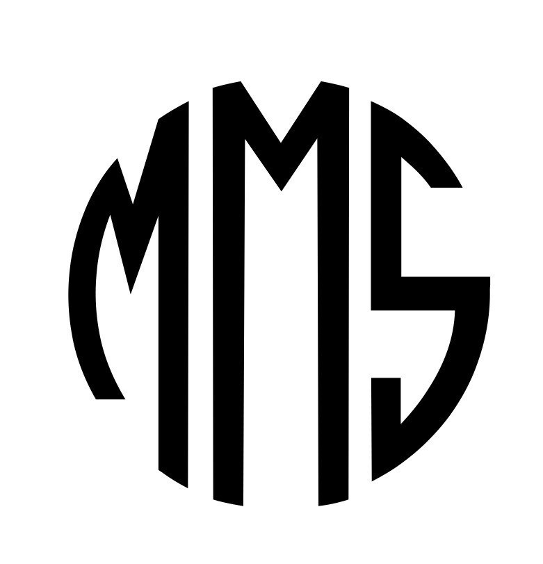 Custom Monogram Decal With – Oracal 651 Permanent Vinyl – Decor Home Many Sizes