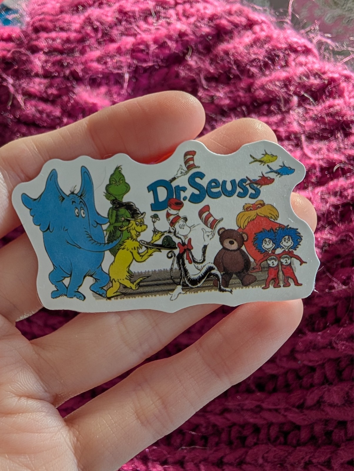 Dr. Seuss Sticker, Thing 1, Thing 2, Grinch, Cat in the hat, Horton, Lorax
