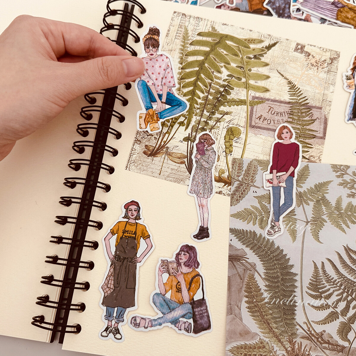 Wrapables Fashion Women People Vinyl Stickers for Scrapbooking, Journaling