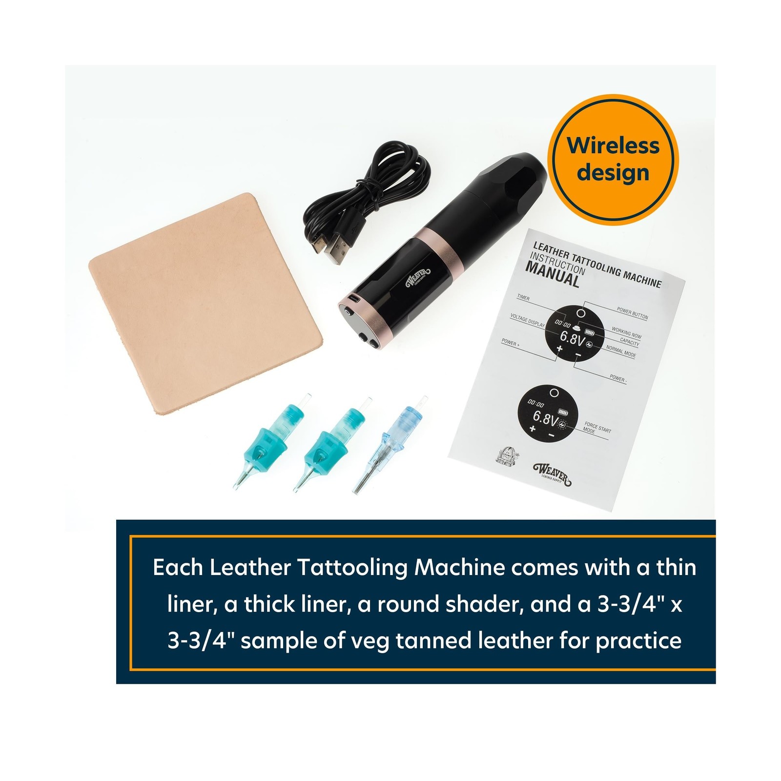 Weaver Leather Supply Tattooling™ Leather Embosser, Wireless Low Vibration