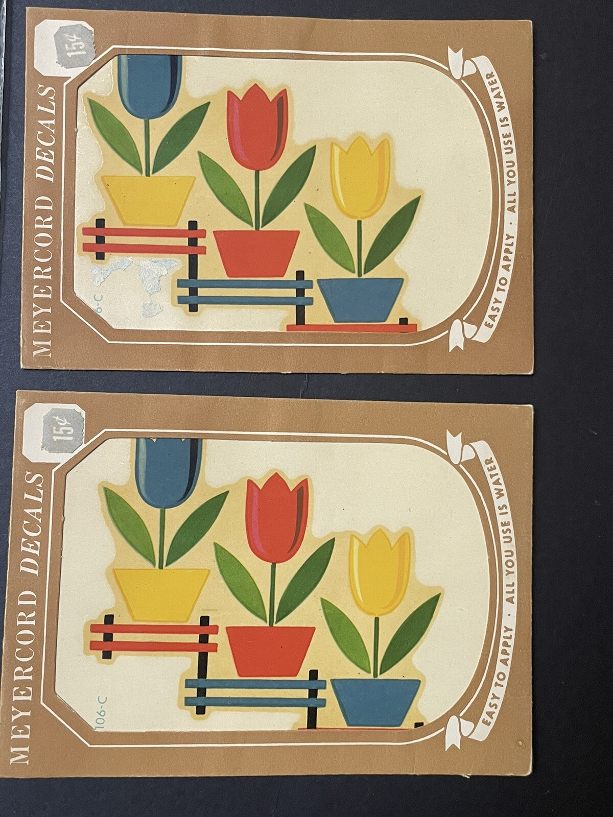 NEW Vintage MEYERCORD Decorative DECALS *FLOWERS Tulips Botanical FLORALS NOS