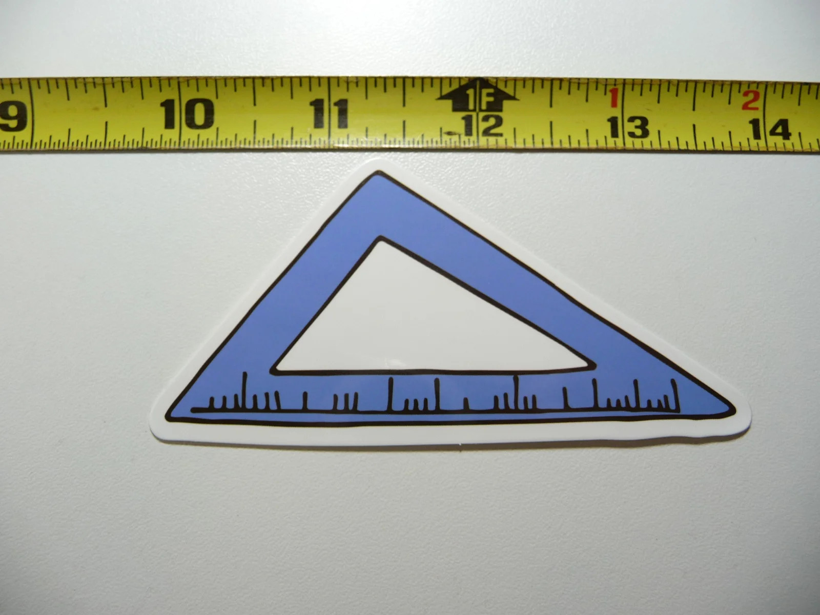 RIGHT TRIANGLE RULER SMALL STICKER DECAL SCIENCE SCHOOL COLLEGE EDUCATION LAPTOP