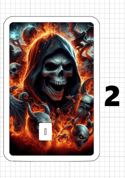 Grim Reaper ATM Debit Credit Card Skin Sticker Devil Demon Hell Death USA Fire