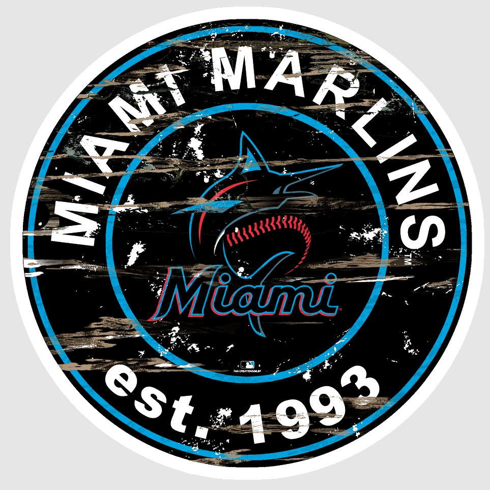 Miami Black Red Baseball Weather Resistant Vinyl Sticker/Decal 08