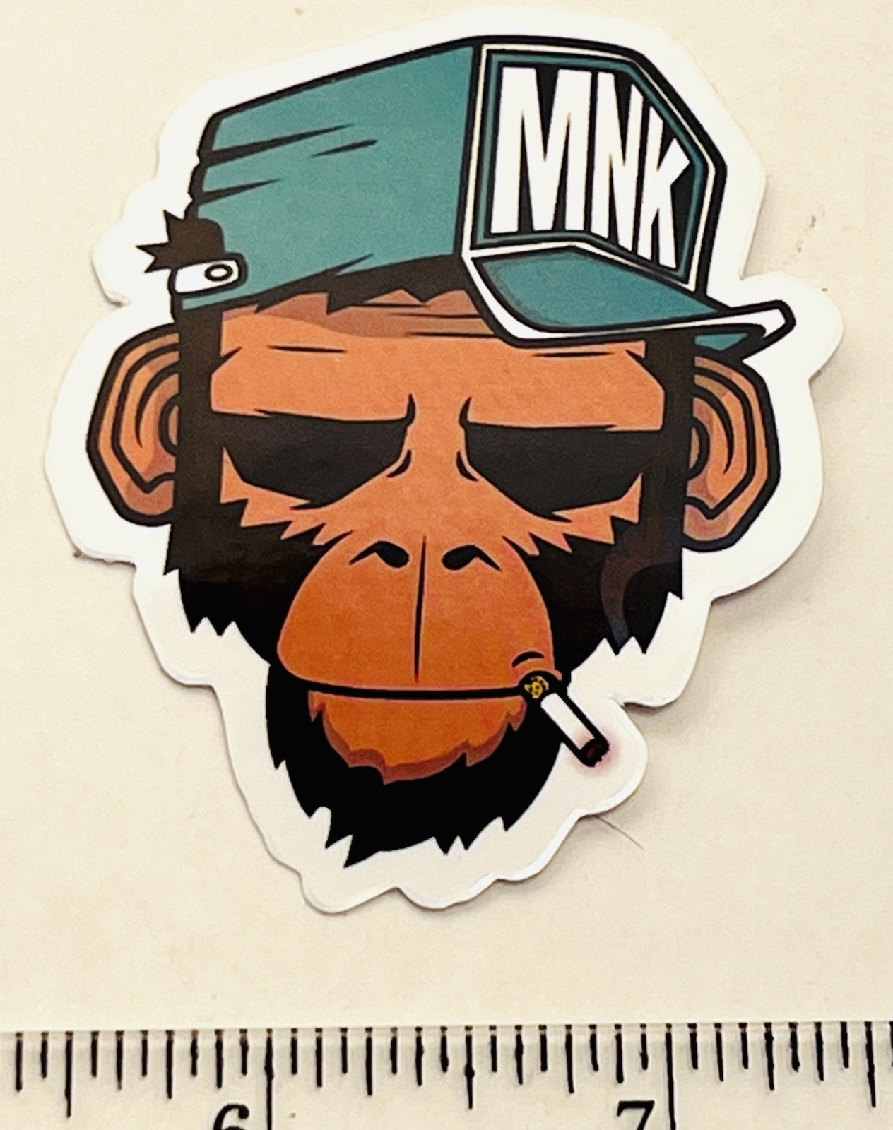 MNK Monkey Token Sticker Bomb Vinyl Laptop Waterbottle Luggage Decal Waterproof
