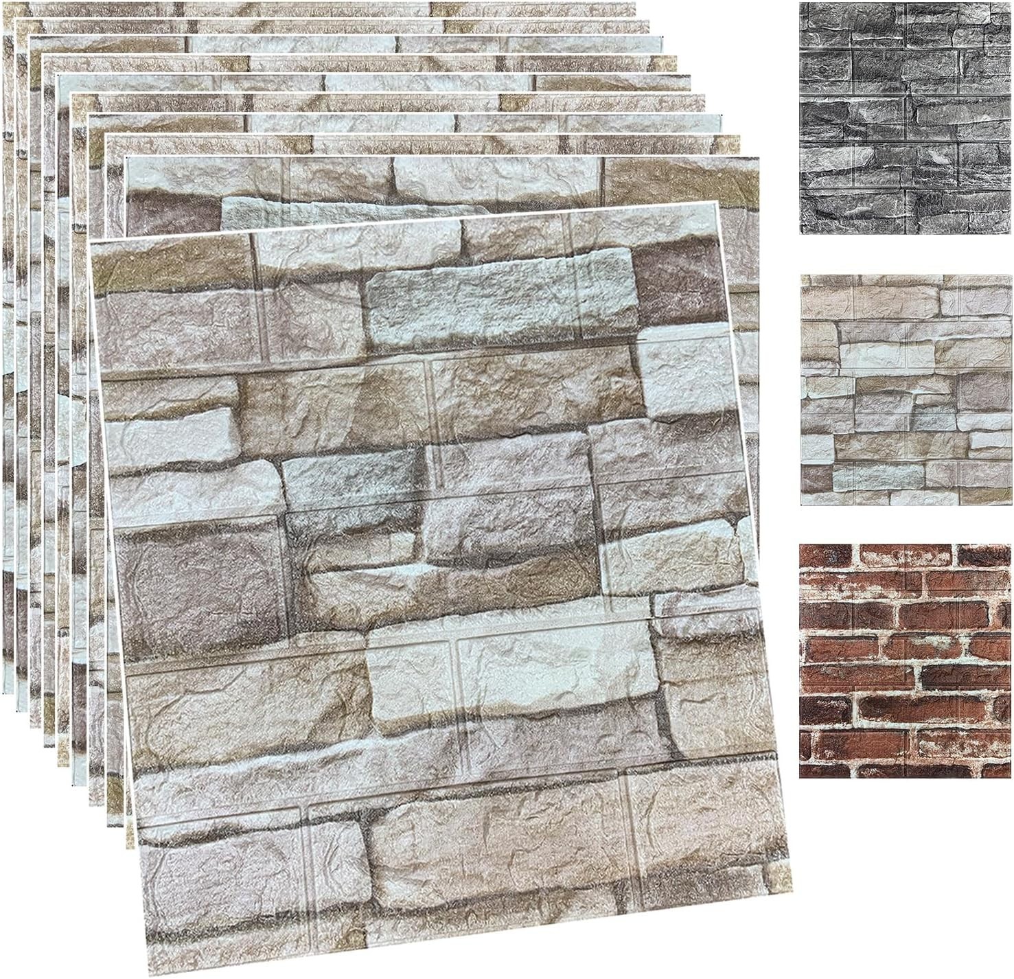 Waterproof 3D Faux Stone Wall Panels – Easy Installation, Elegant Design**/-