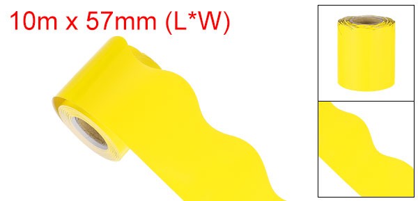Bulletin Board Border, 32.8Ft x 2.24Inch Classroom Border Trim, Yellow