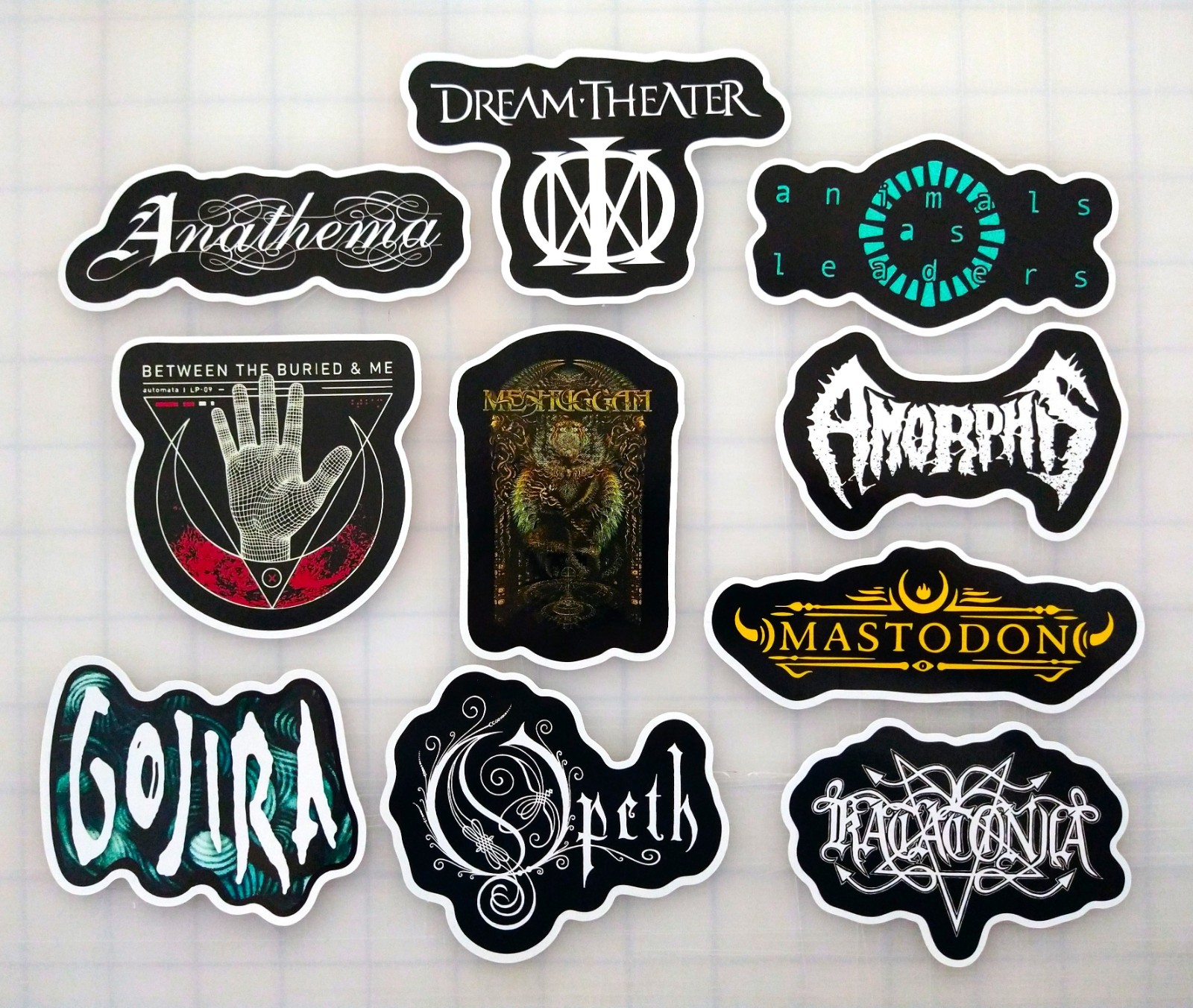 Progressive Metal Vinyl Sticker Lot (10 Pack) gojira opeth mastodon meshuggah