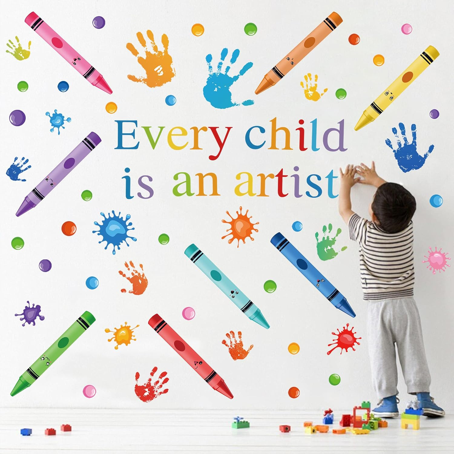 Every Child Is an Artist Wall Decals Watercolor Crayon Paint Splatter Wall Decal
