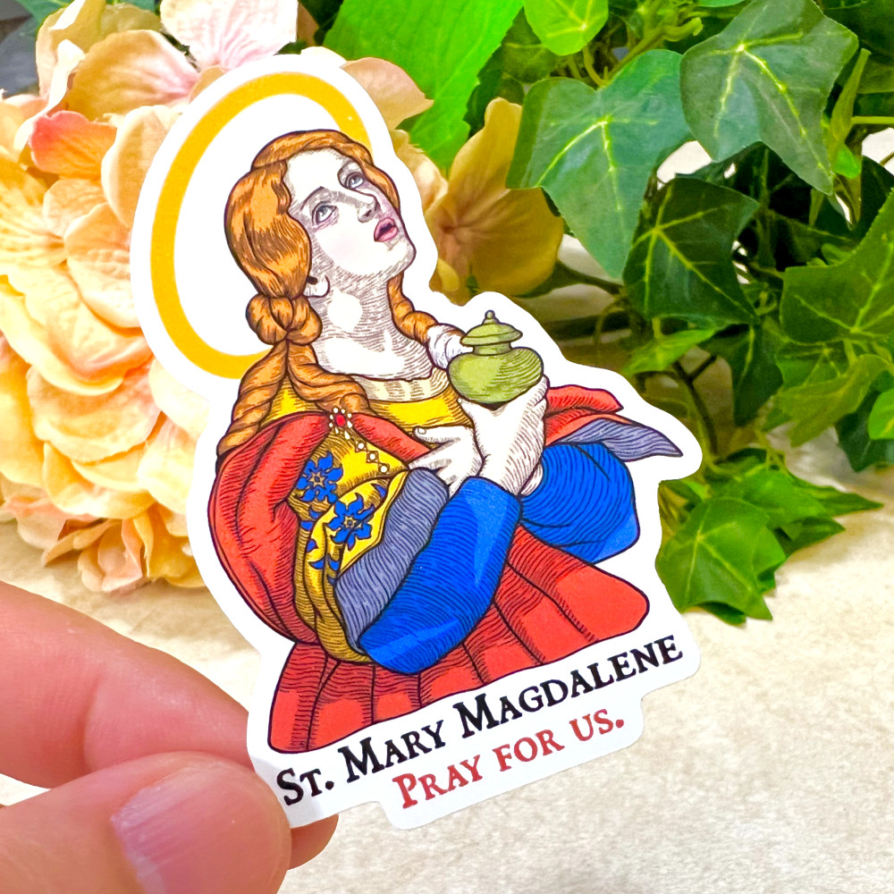 Saint Mary Magdalene Sticker 2pcs | Saint Sticker | Catholic Sticker | PS308