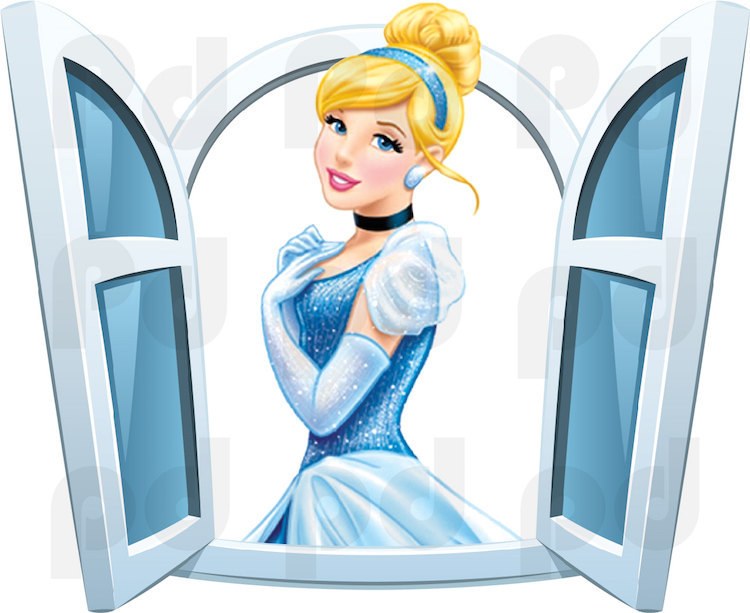 Princess Wall Decal Disney Princesses Fairy Tale Girls Bedroom Wall Mural, n96
