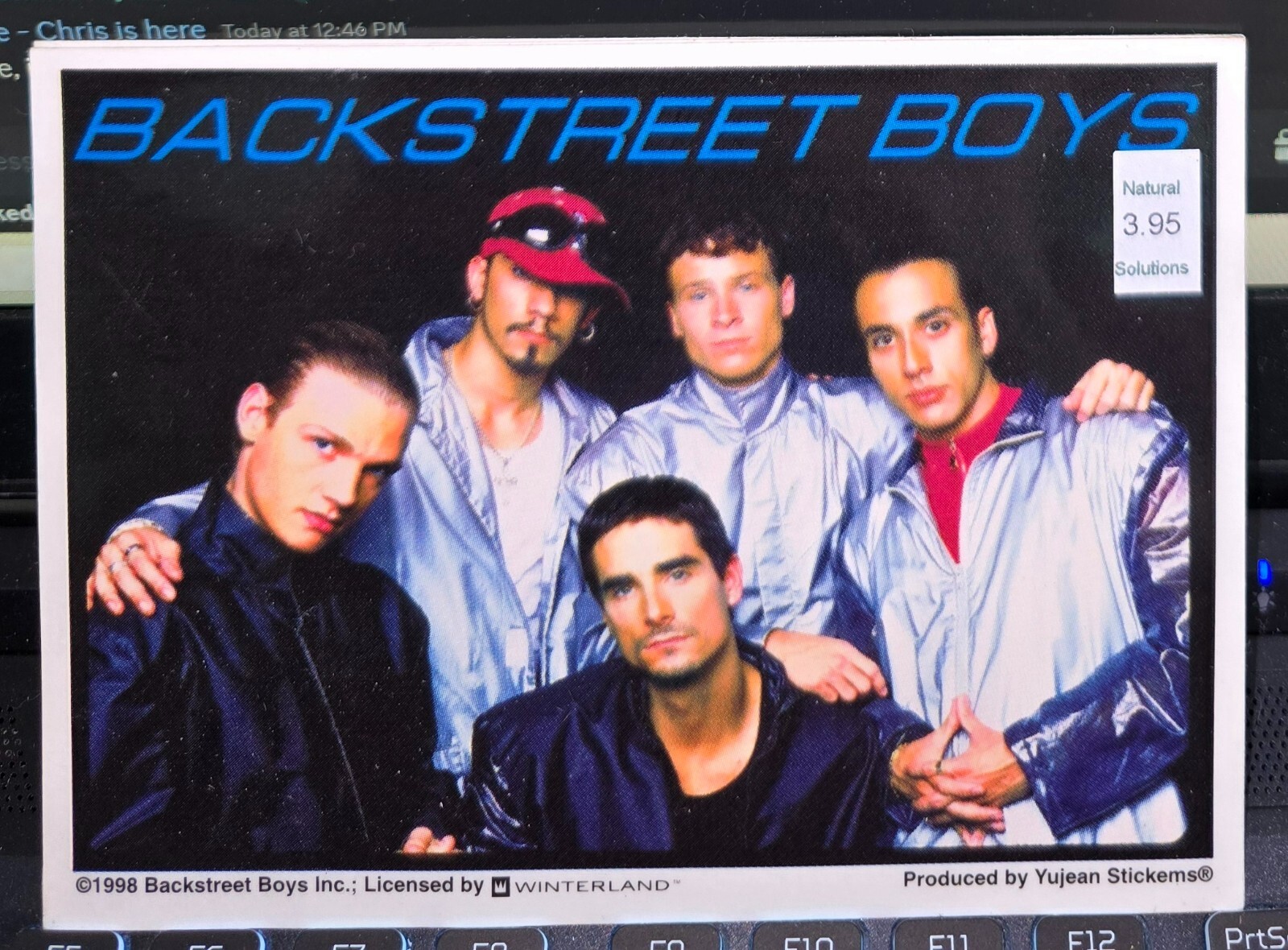 1998/ Winterland/ Backstreet Boys/ Yujean Sticker/ Licensed by Winterland