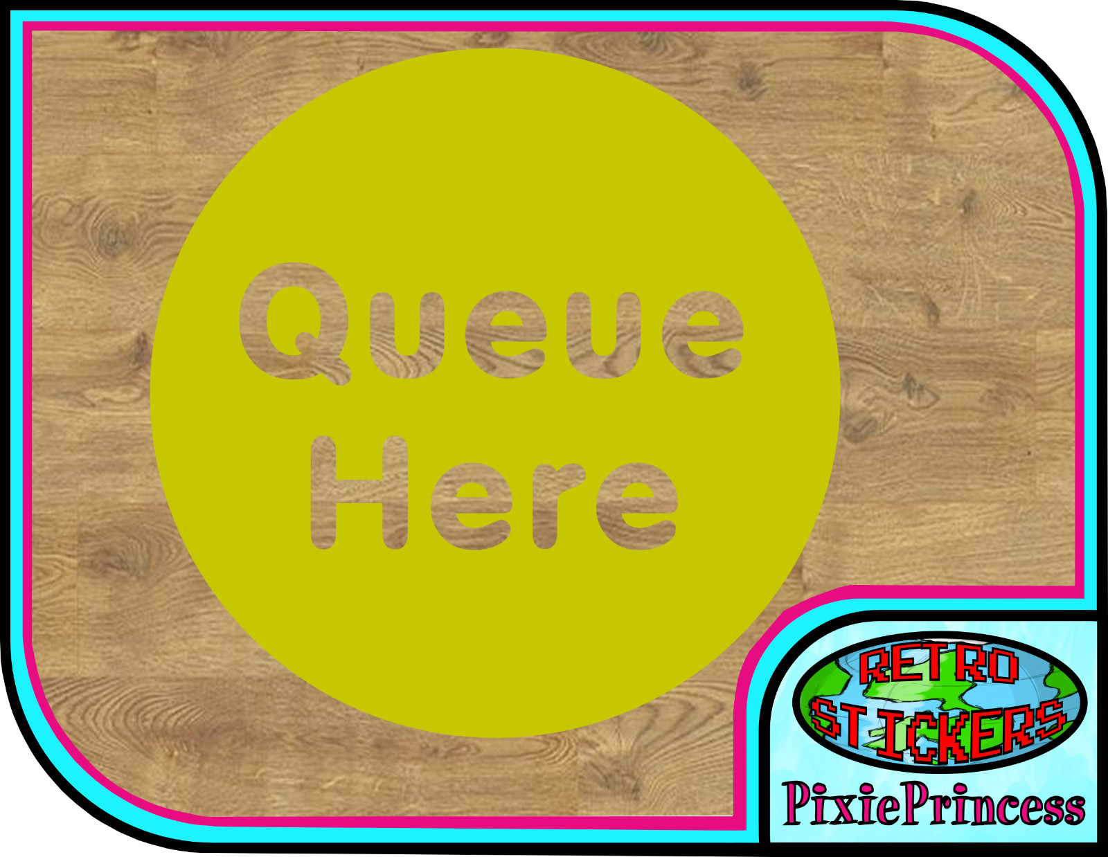 Social Distancing Floor Sticker R Vinyl Store Shop Decal Queue Place Marker Safe