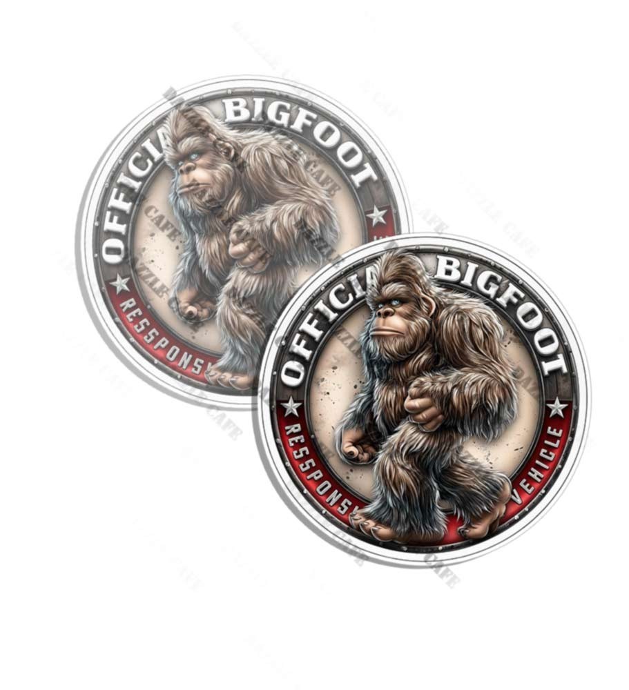 Official Bigfoot Response Vehicle Sticker Vinyl Funny Decal Made in USA 2PK