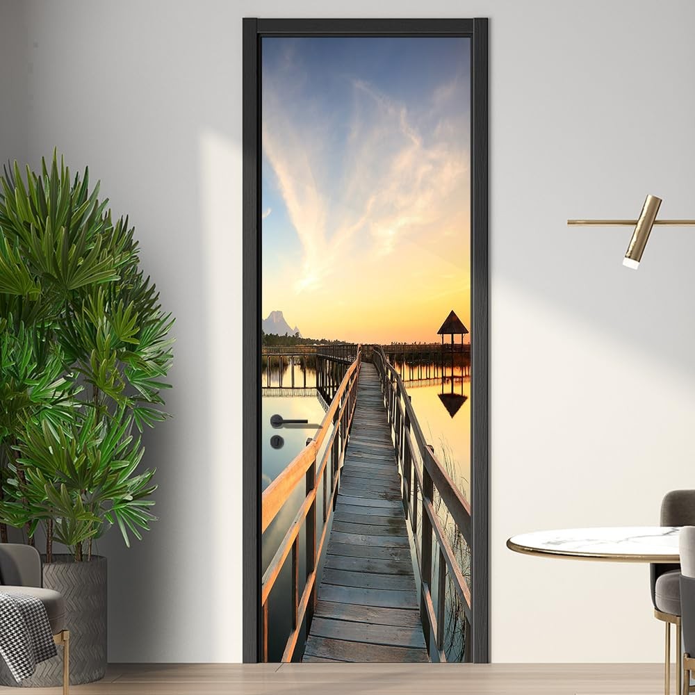 3D Wall Sticker Murals – Decorative Peel & Stick Door Covers for Home, Bedroo…