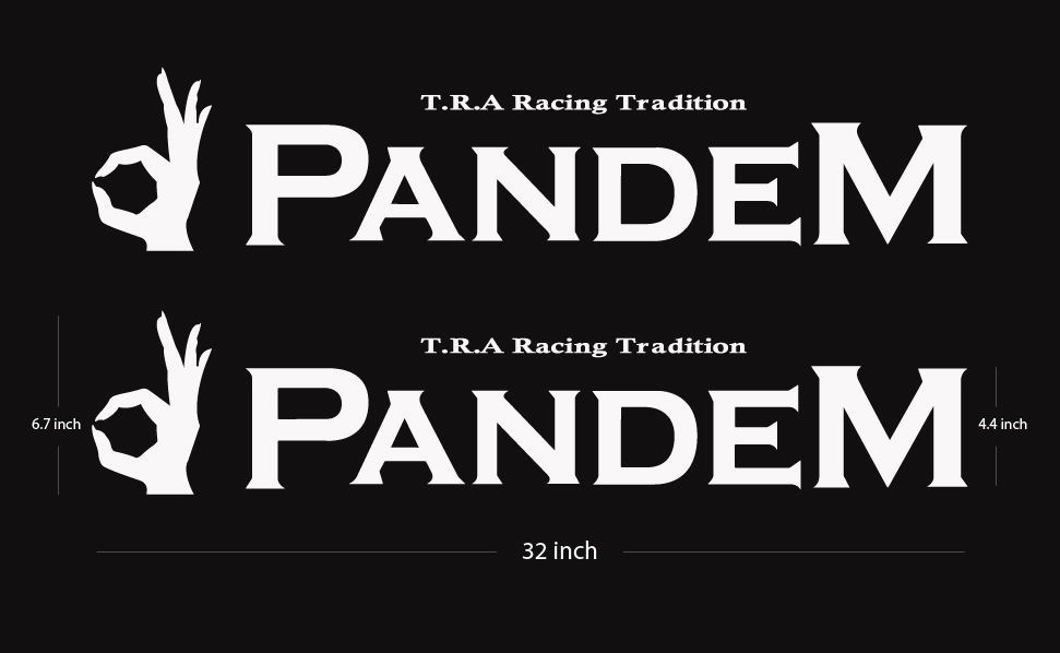 2PCS PANDEM ROCKET BUNNY Decal For FT86 BRZ 240ZX 240SX S13 GTR 350Z S14 S13 RX7
