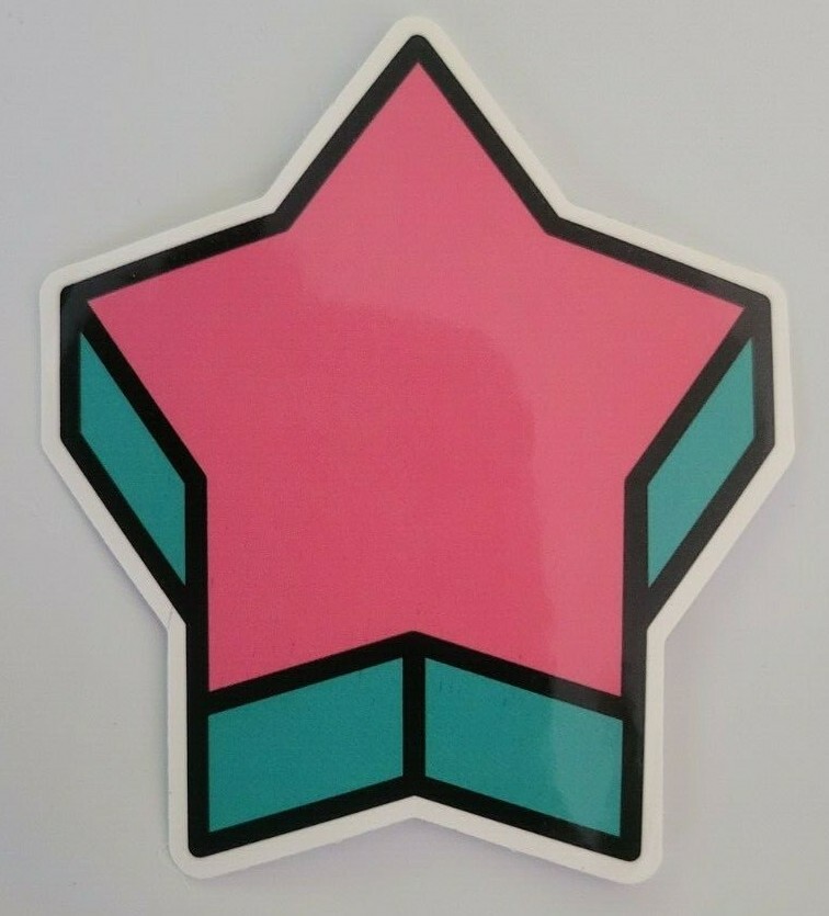 STAR Pink & Blue – Sticker – Approx. 2 1/2" x 2 1/4" Glossy Material