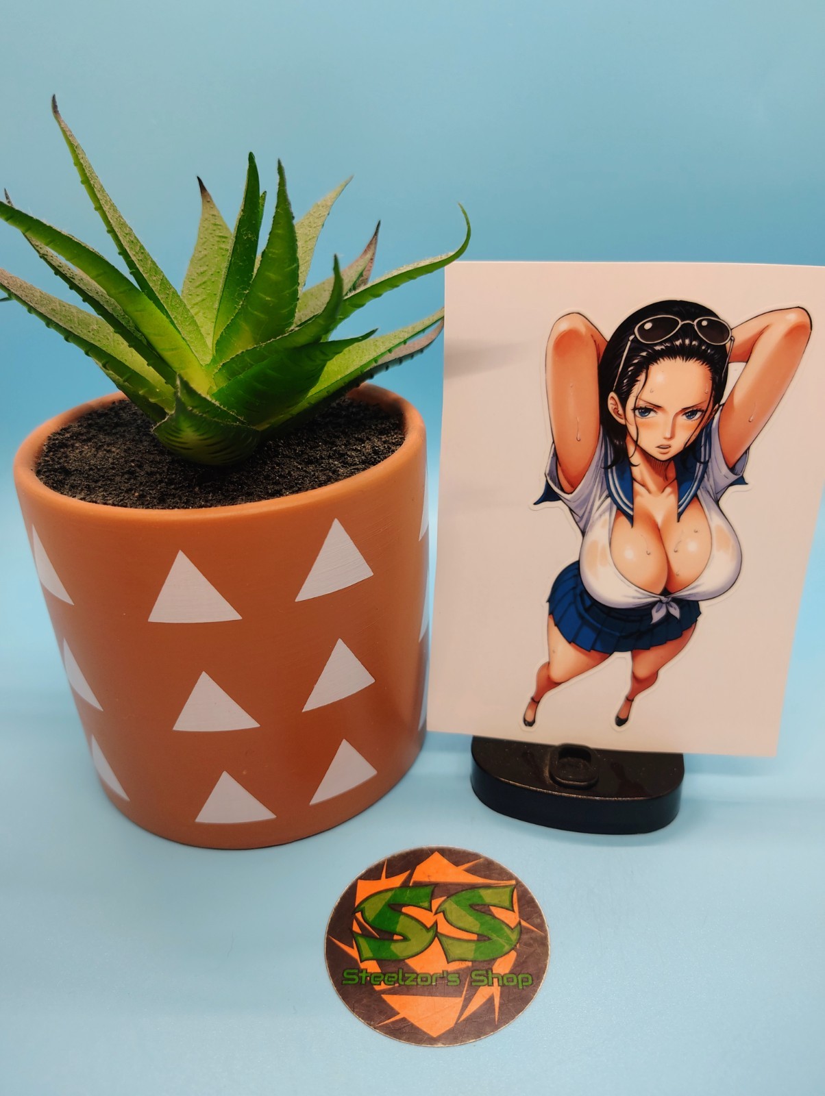 (4.5 Inches) One Piece – Nico Robin (Oppai #2) – Water-Resistant Vinyl Sticker