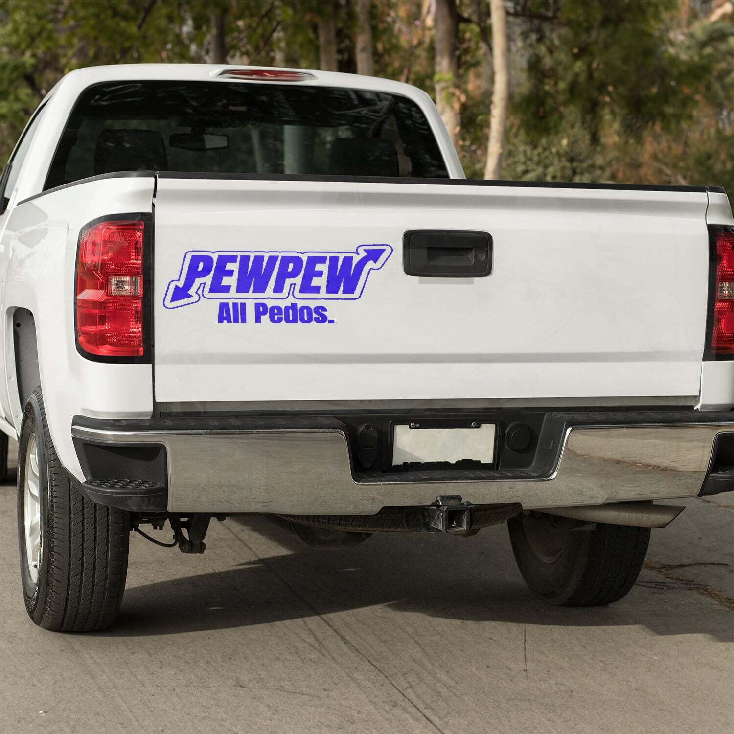Pew Pew ALL Pedos vinyl decal