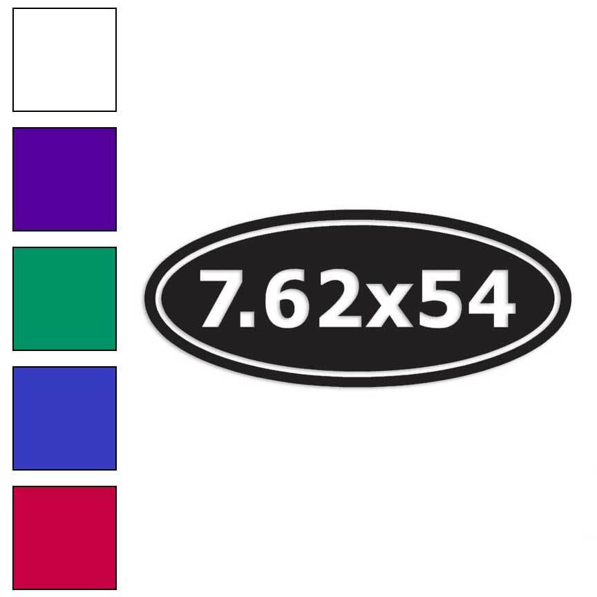 Ammo 7.62 x 54, Vinyl Decal Sticker, Multiple Colors & Sizes #38