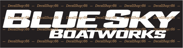 Blue Sky Boatworks -Outdoor Sports- Vinyl Die-Cut Peel N' Stick Decals/Stickers