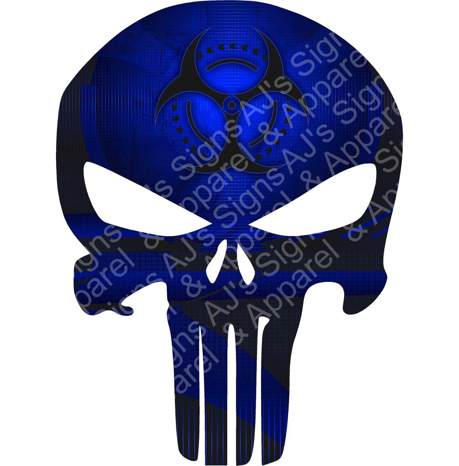 Biohazard Skull Vinyl Sticker/Decal different sizes and colors to choose from.