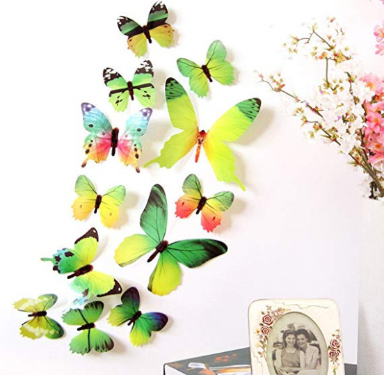 12pcs 3D Butterfly Art Wall Mural Stickers Home Decorations
