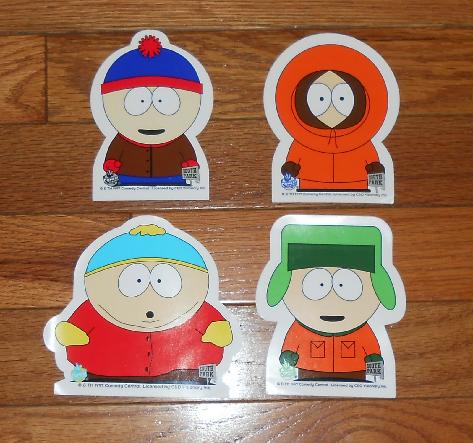 SOUTH PARK CARTMAN, KENNY, KYLE AND STAN VINYL STICKERS