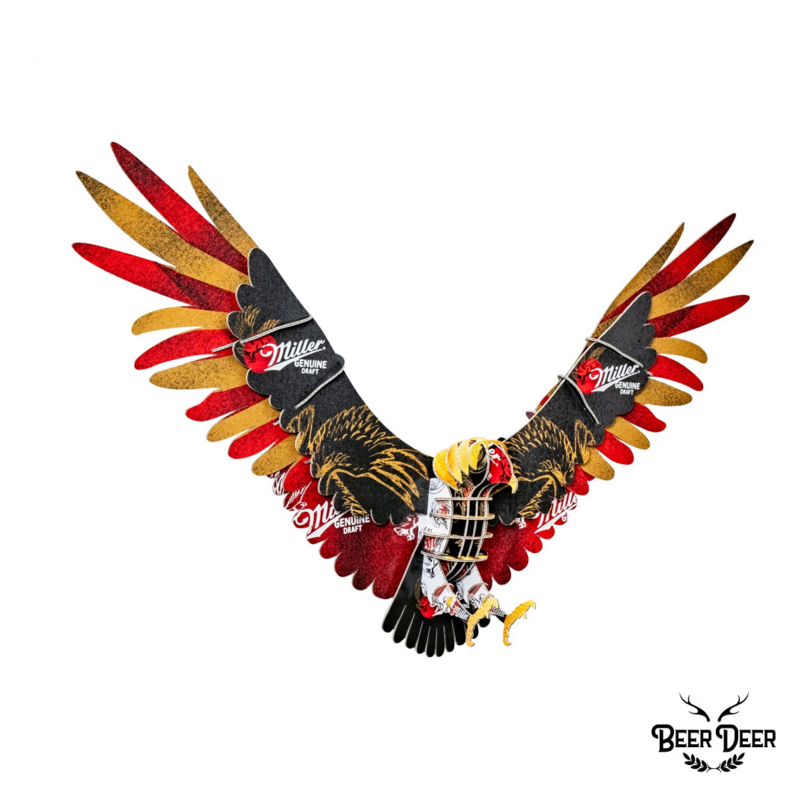 Miller Genuine Draft Cardboard Eagle Mount Multi-Color