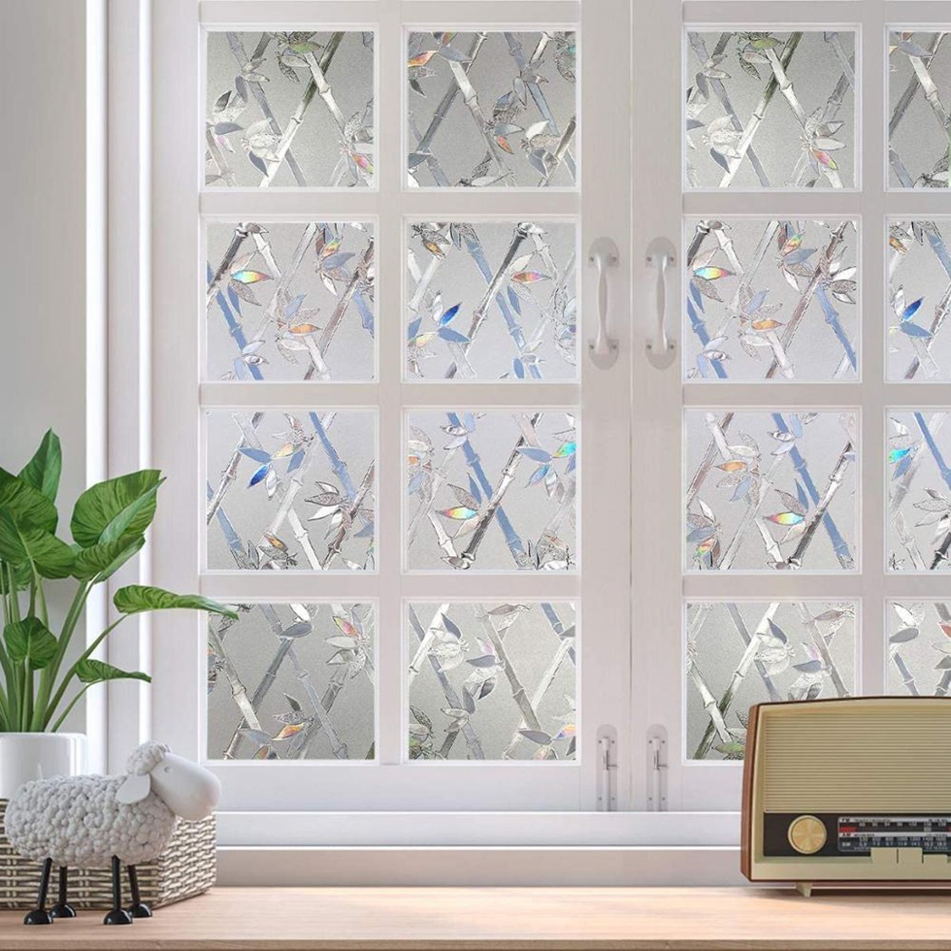 Roll Privacy Window Glass Film Sticker Static Cling 3D Frosted Stained 45*100CM