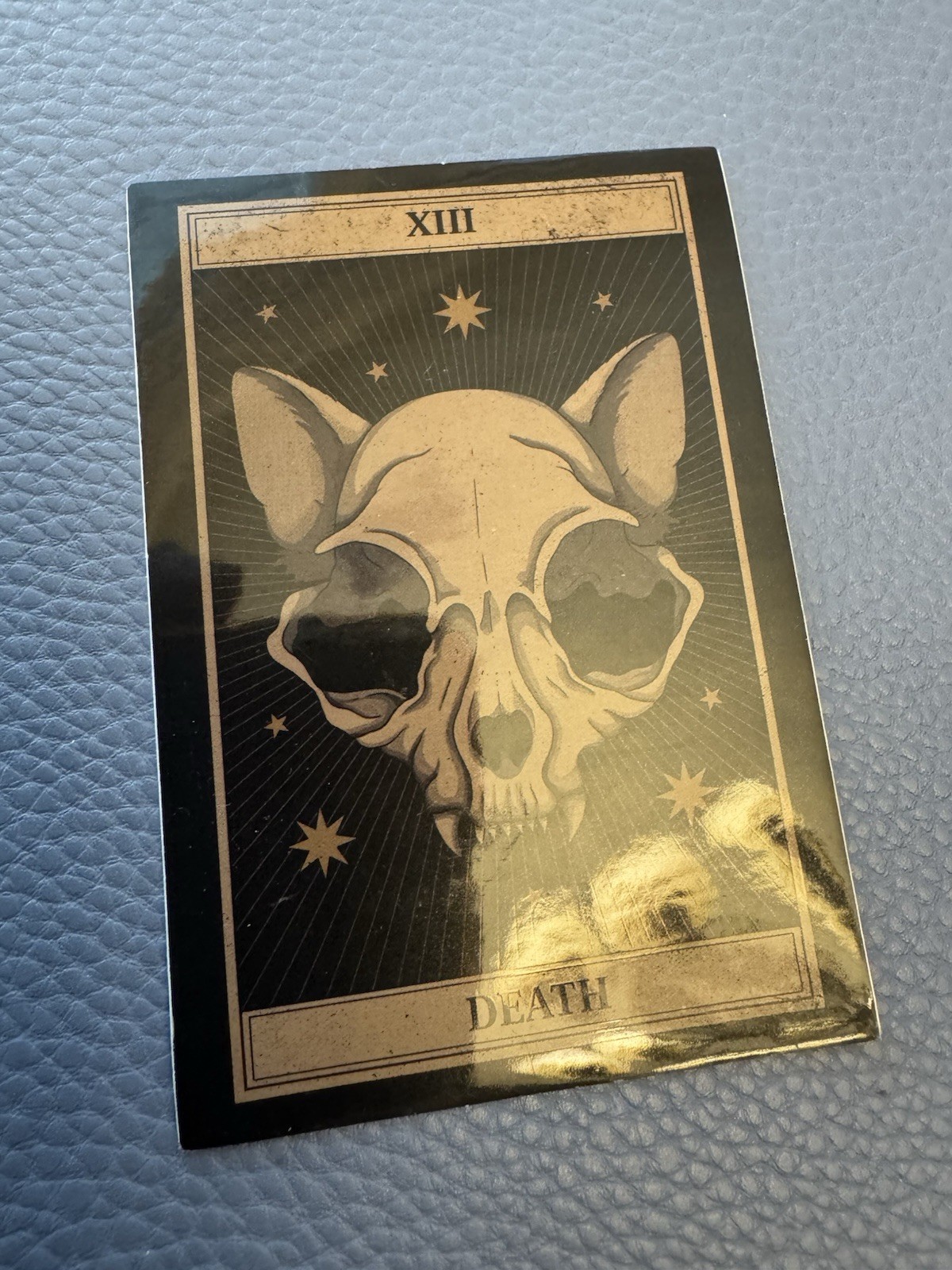 Death Cat Tarot Super Glossy Sticker Decal Unique Ephemera