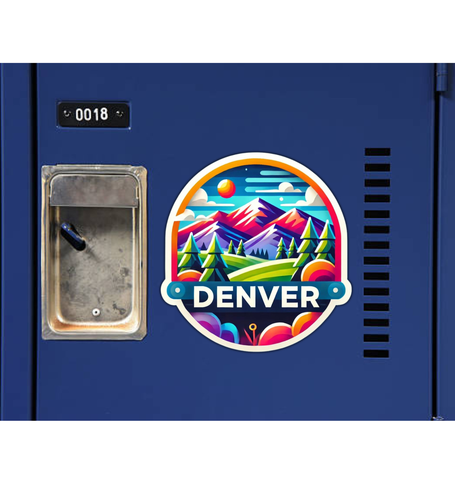 Denver Colorado Fridge Magnet or Laptop Sticker