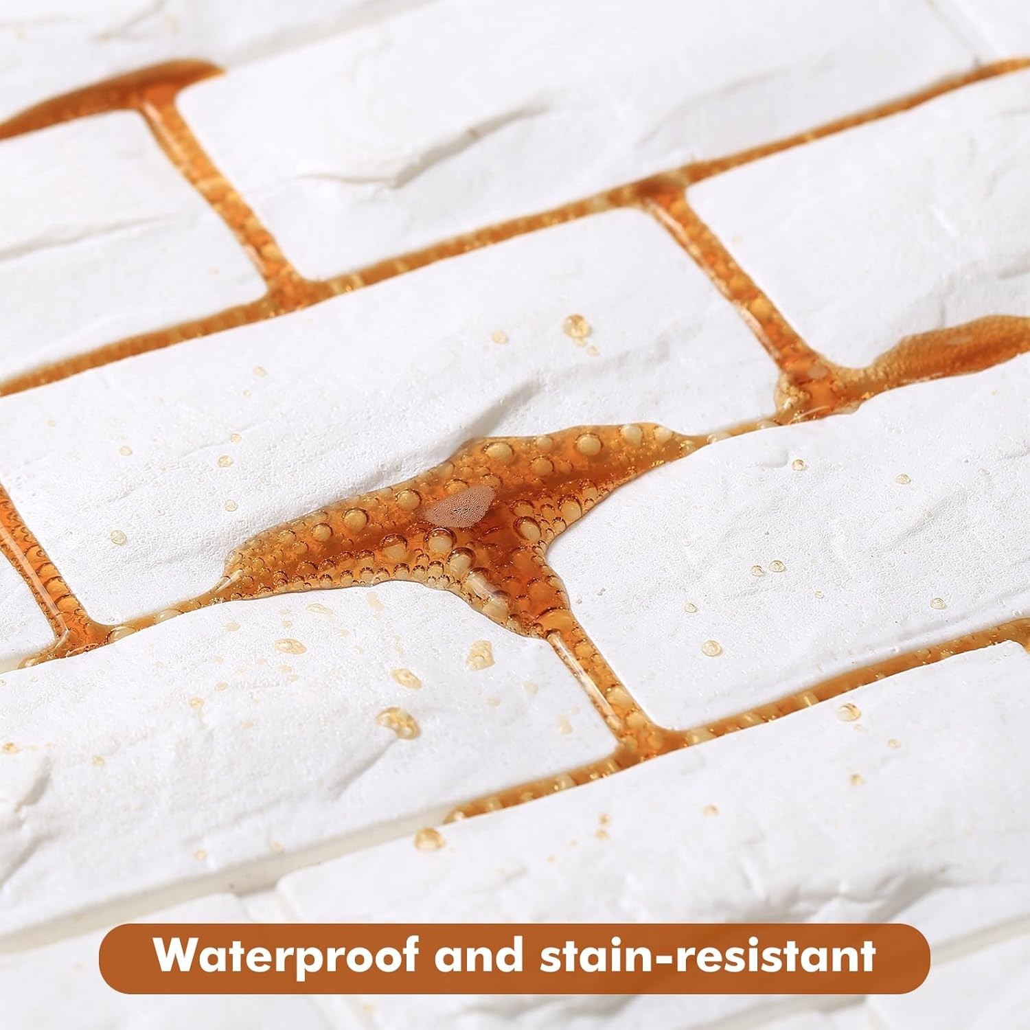 30 Pcs White 3D Brick Wall Panels Printable Self Adhesive Waterproof Foam