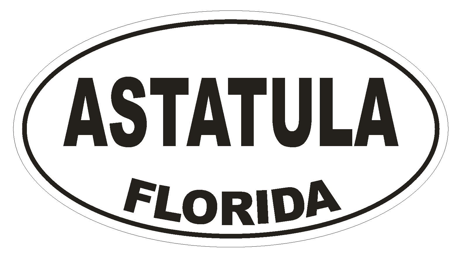 Astatula Florida Oval Bumper Sticker or Helmet Sticker D1365 Euro Oval