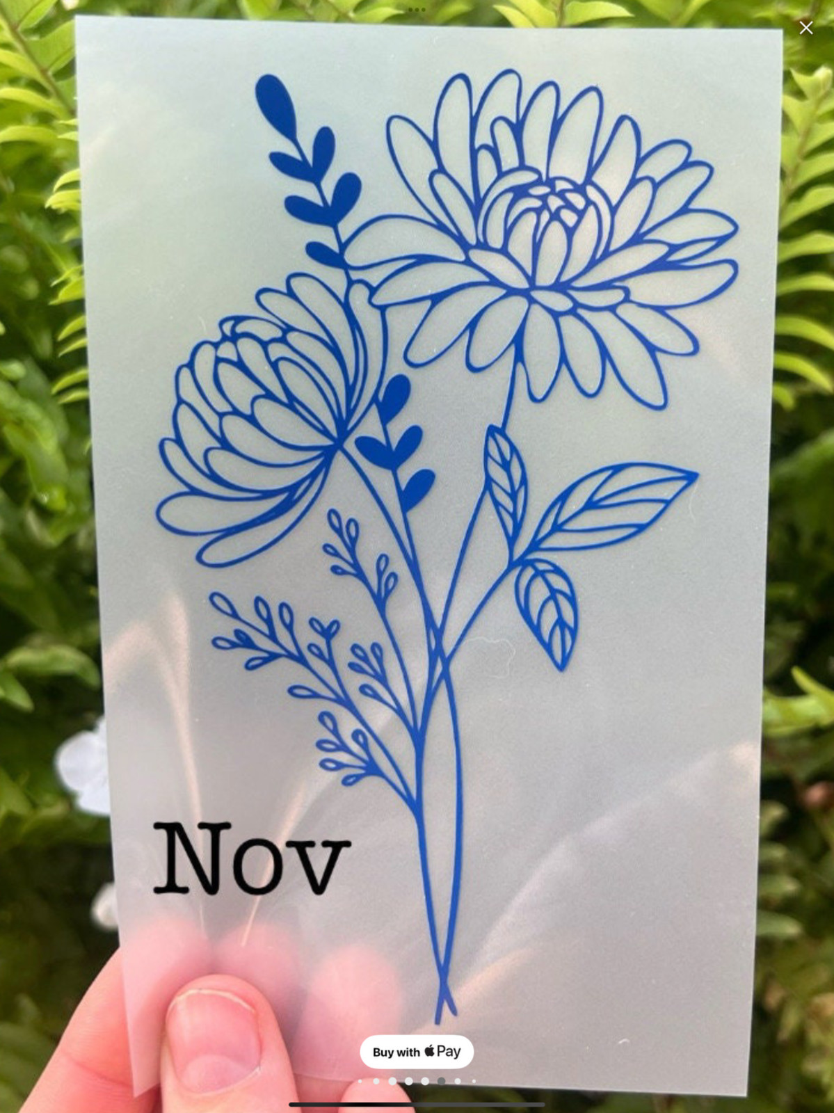 Birth Flower Vinyl Decal – Custom Bouquet Sticker – Floral Design 5 INCHES TALL
