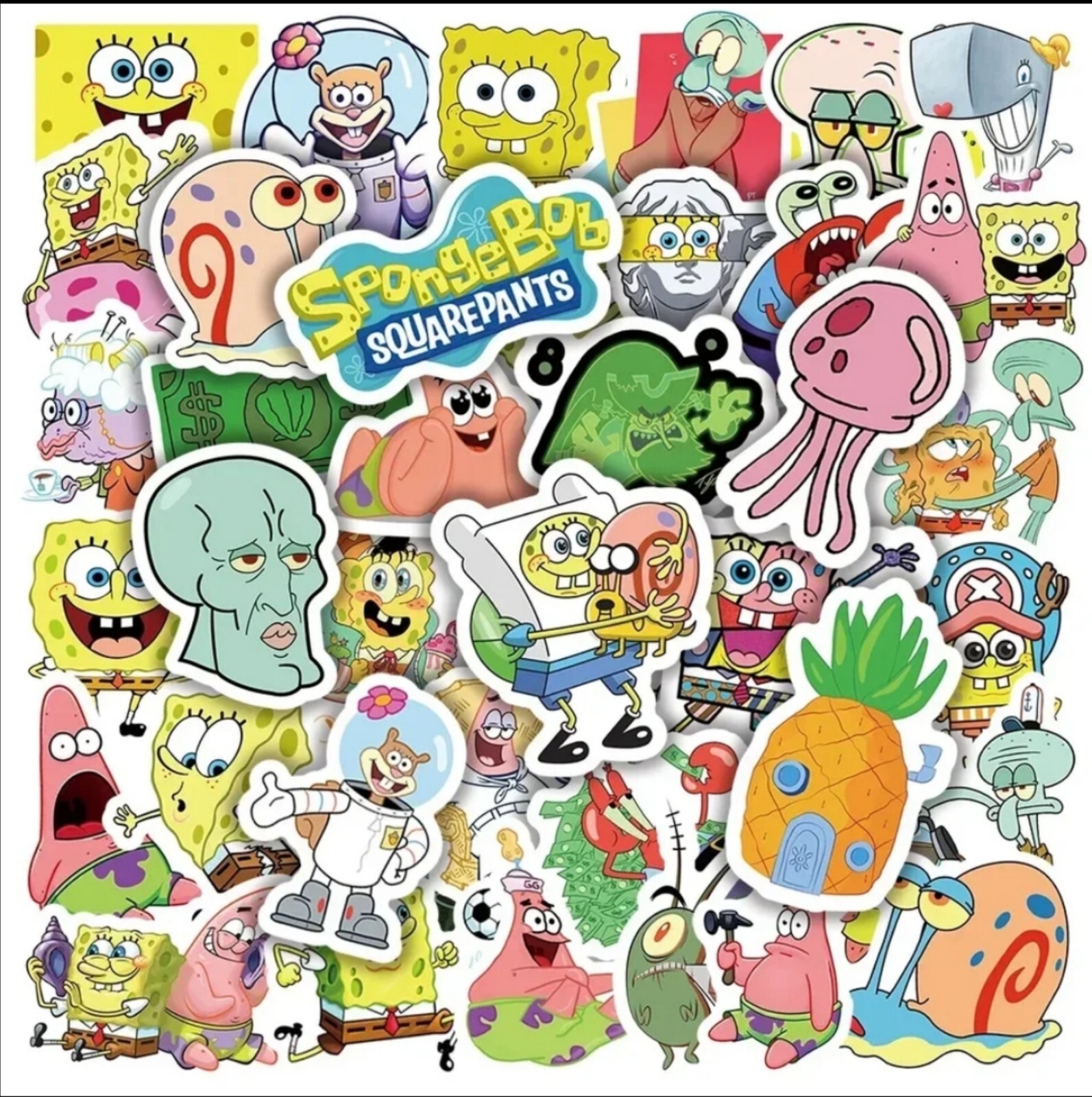 20 PCS Kids Cartoon TV Show Sponge Water Pineapple Sea Stickers BRAND NEW