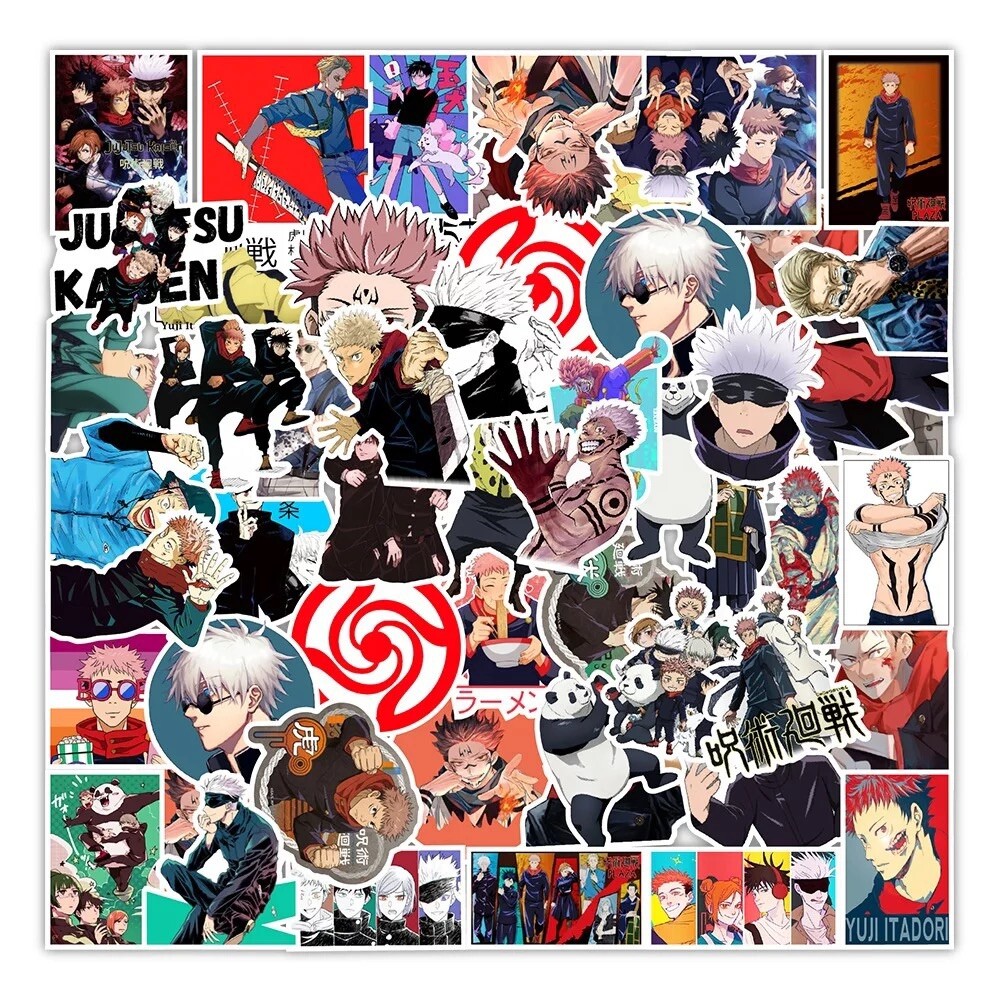 Jujutsu Kaisen Anime Stickers Random 10 PCS – No Duplicate