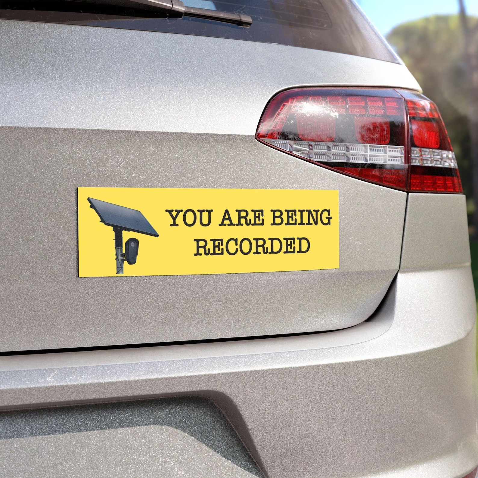 You Are Being Recorded Bumper Sticker / Magnet – Anti-Flock License Plate Camera