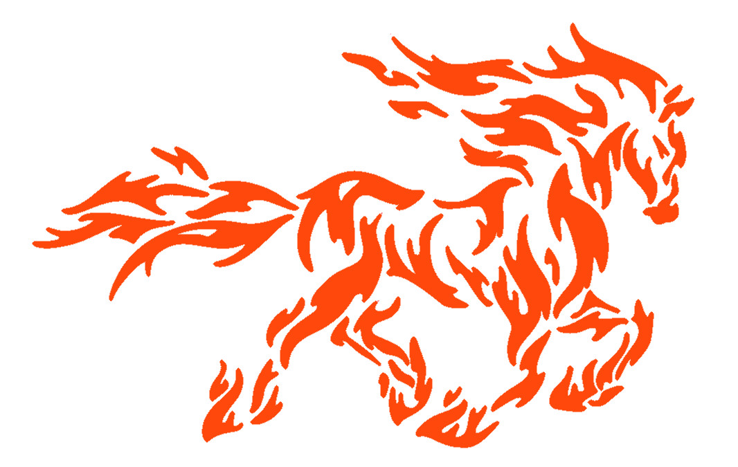 HORSE FLAME, FIRE HORSE, Decal Stickers for Cars, Windows, Laptops, Wall,