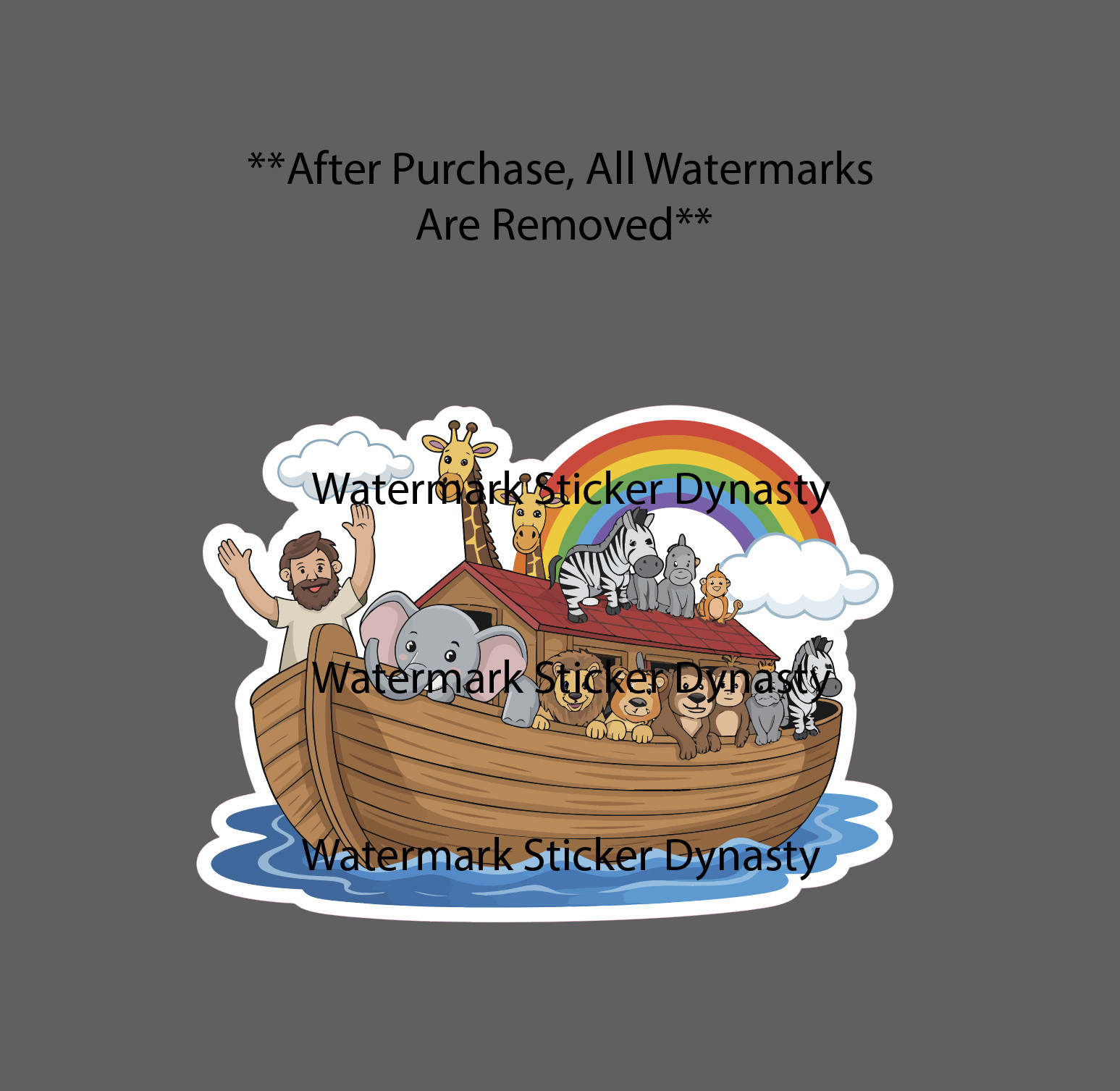 Noah's Ark Sticker Waterproof Decal Bible Genesis Jesus Faith Book Gift NEW