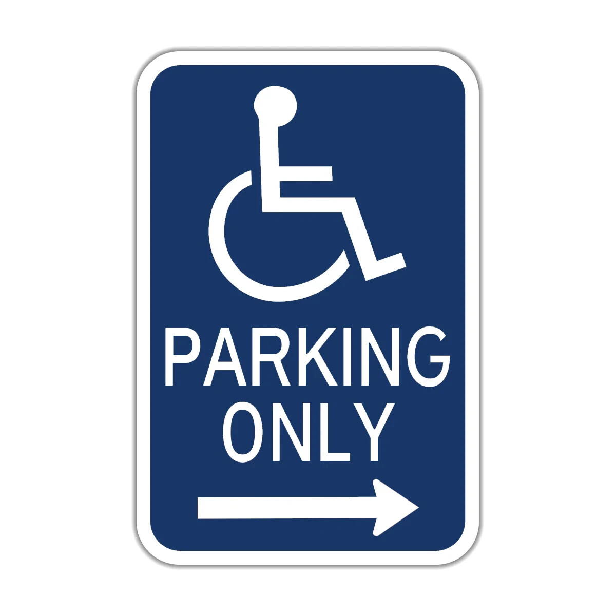 Handicap parking sticker weatherproof bumper vinyl decal