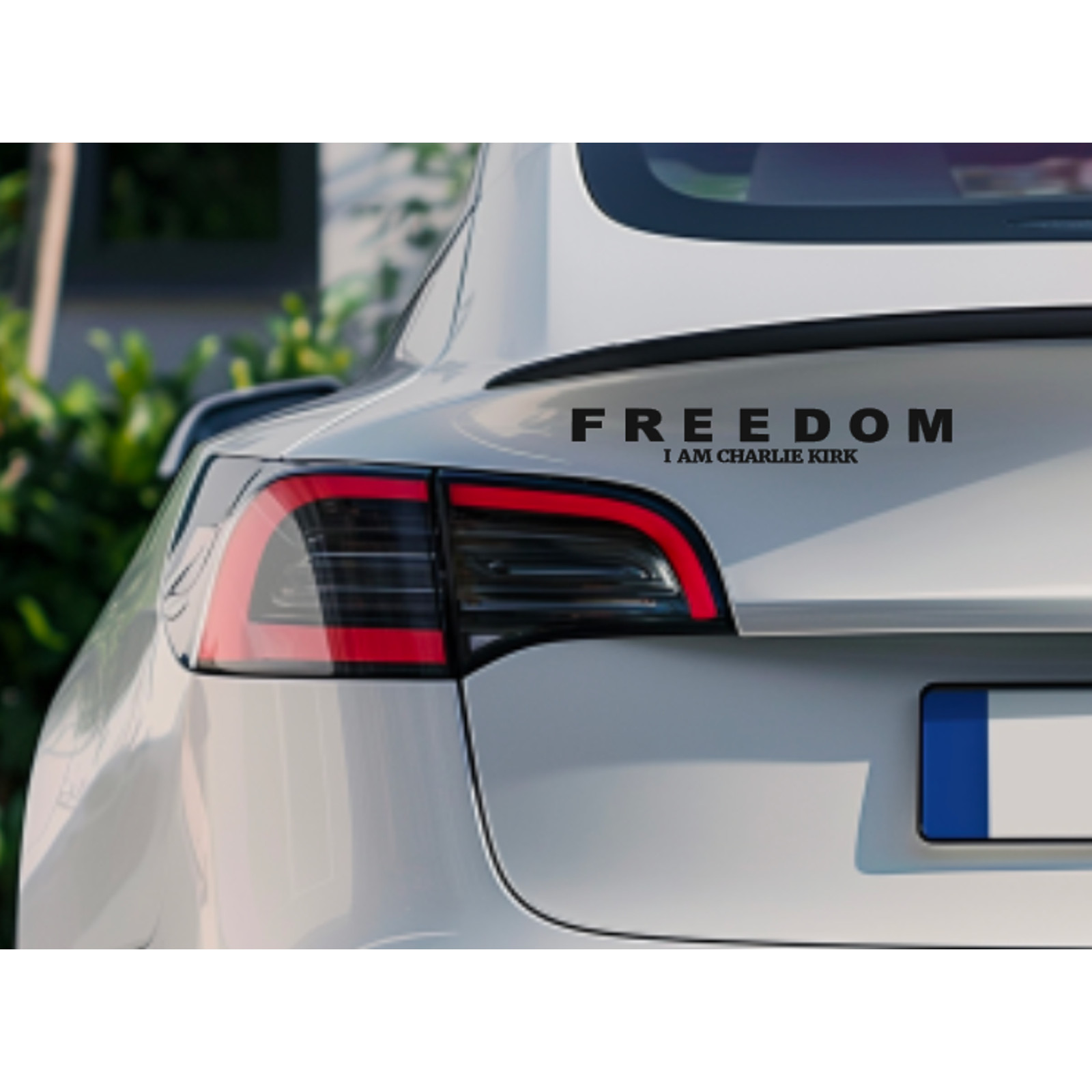 Charlie Kirk Freedom Decal Sticker Vinyl Tumbler Laptop Console Car Patriotic