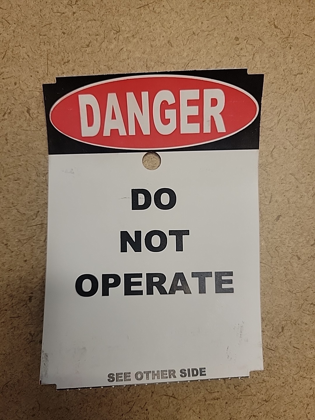 2 pack Danger Do Not Operate Safety tag 3 1/2" x 5"