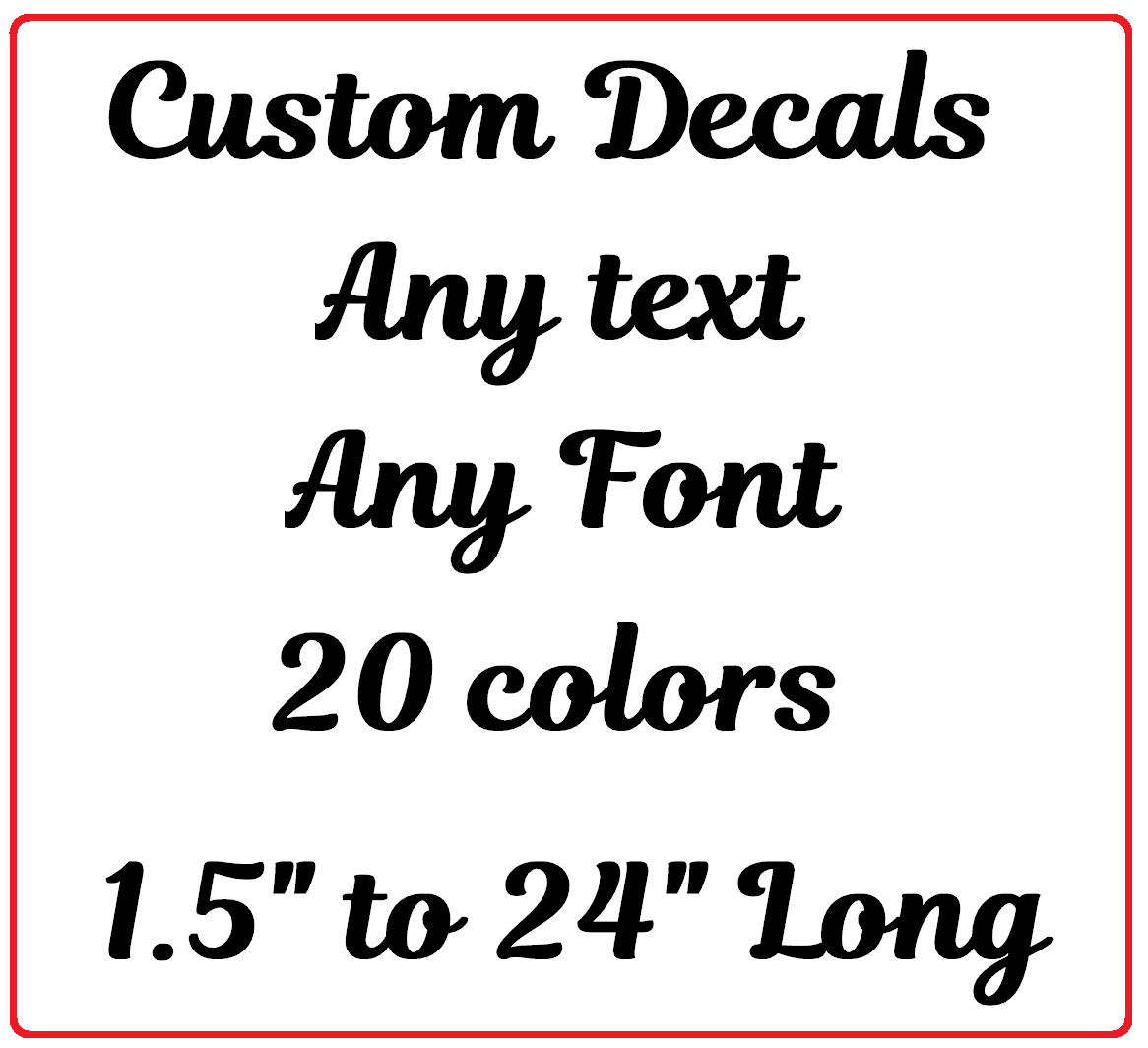 Custom Vinyl Lettering Decal Personalized Sticker Window Text Name Car Truck Van