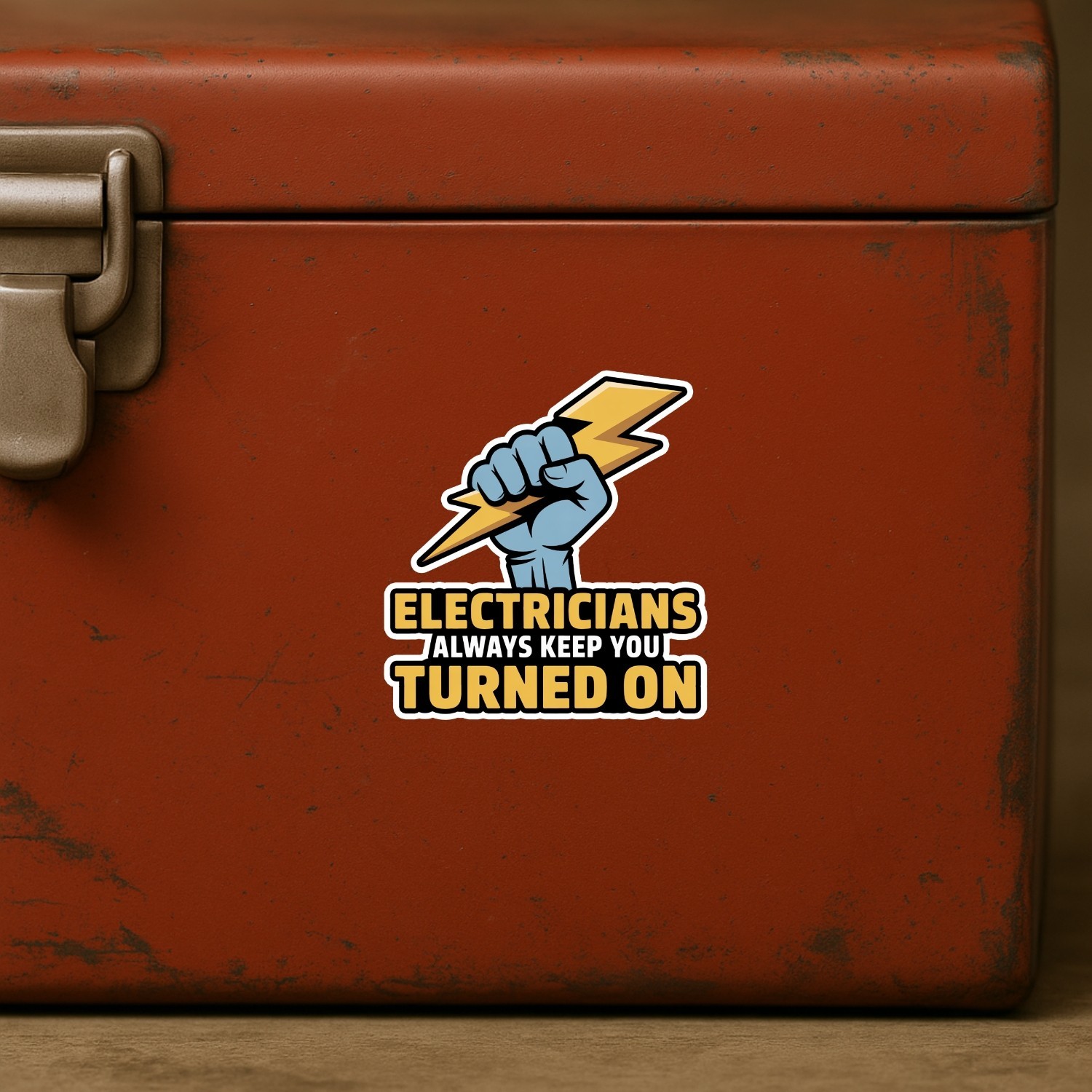 4PCS Electricians Always Keep You Turned On Stickers – Funny Lineman Work Decals