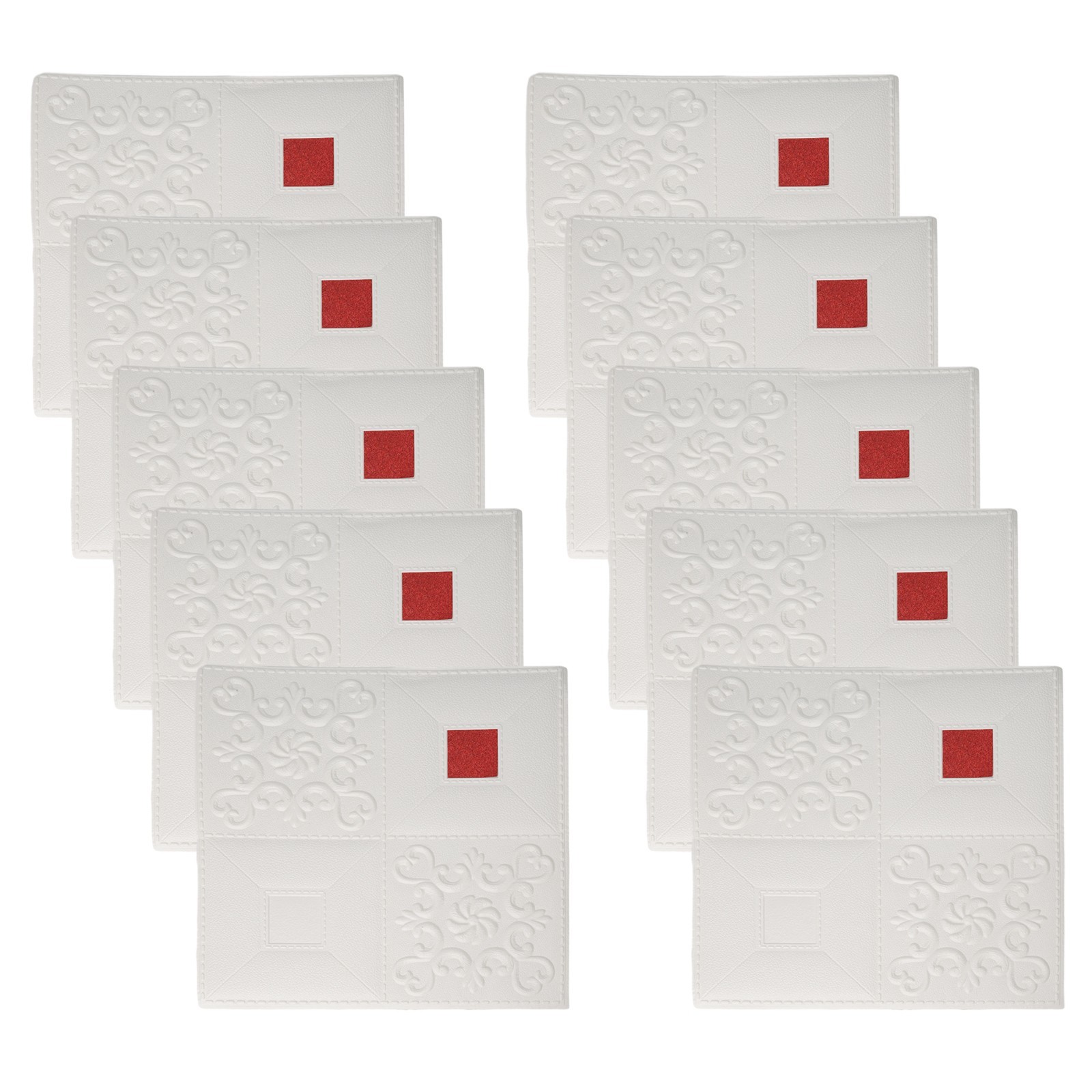 10pcs Waterproof and Removable Foam Wall Stickers Realistic Brick Look